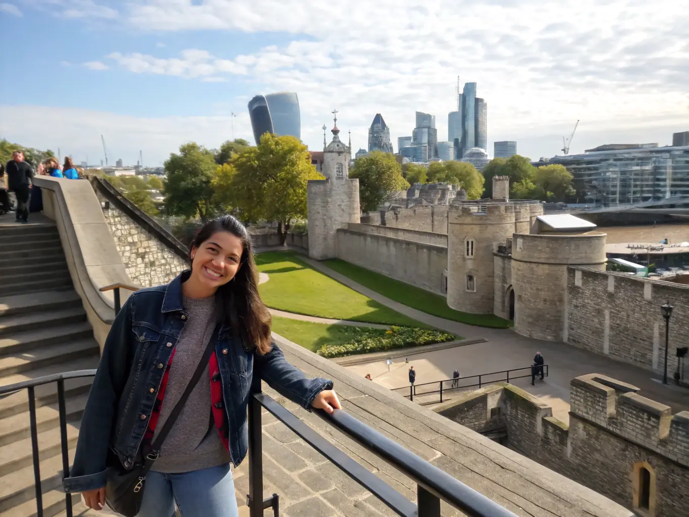 An inspiring image of a confident individual standing atop a UK landmark, symbolizing achievement and personal growth, representing the Personal Development Coaching service.